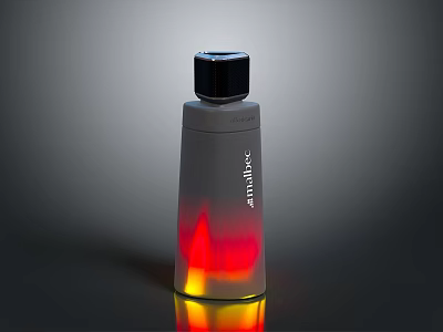 Modern Amulette Daily Living Bottle With Gradient Red Yellow Light Effect 3d model