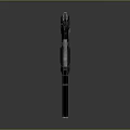 Modern Tactical Pistol with Black Barrel Red Grip Metallic Components and Sleek Design