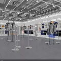 FQE Clothing Store Modern Interior With Clothing Displays Mannequins And Shelves