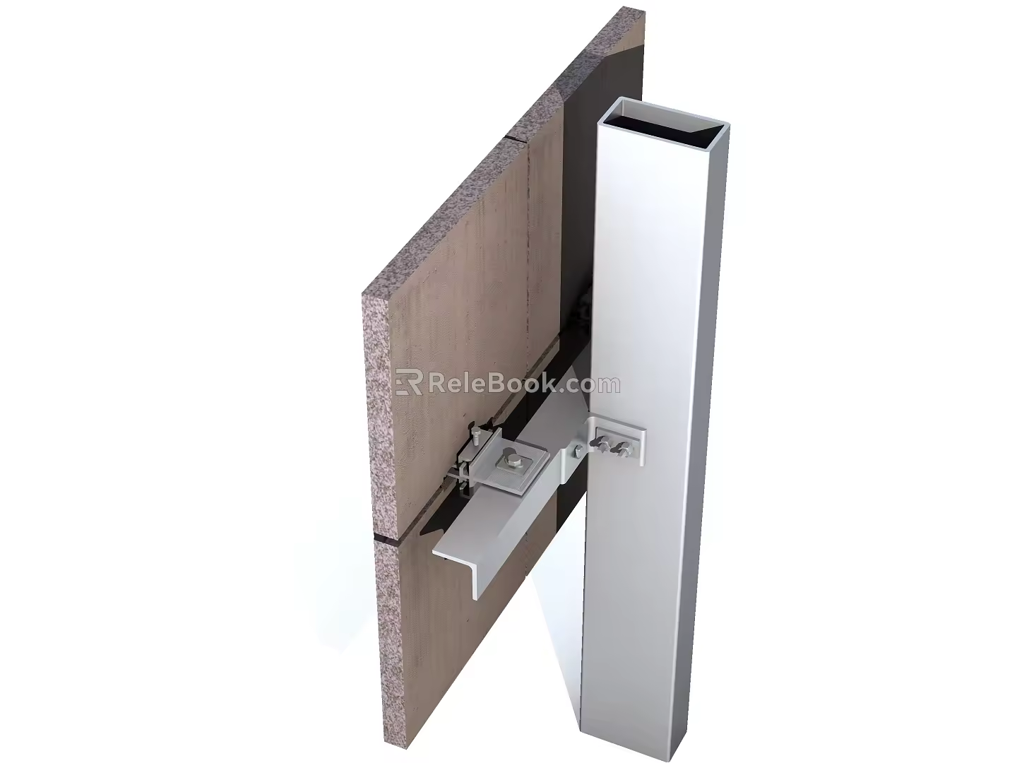 Modern stone dry hanging node 3d model