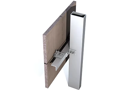 Durable Metal Hardware Connectors for Panel Installation and Structural Fixing 3d model