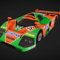 Green And Orange Race Car With Renault Repsol Logos And Number 55