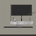 Modern Bathroom Vanity With Mirror Marble Countertop Drawers And Toiletries