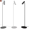 Modern Floor Lamp With Metal Stand And White Shade For Living Room Decor