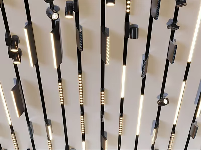 Stylish Modern Downlights And Spotlights For Contemporary Ceiling Lighting Design 3d model