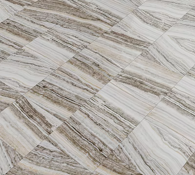 White And Brown Striped Marble Floor Tile With Natural Elegant Texture Design 3d model