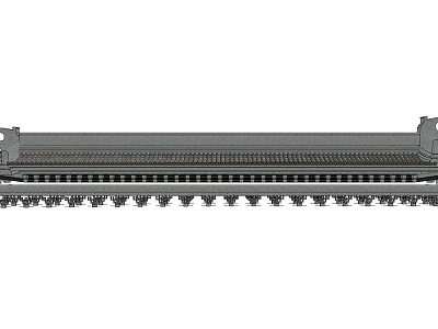 Structural Component With Long Base Multiple Support Legs And Parallel Rails Design 3d model