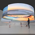 Advanced Computer Driven Circular Display Enabling Immersive Interactive Visual Experience With Multiple Users 3d model