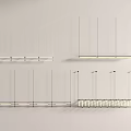 Modern chandelier long chandelier Mazar lamp 3d model