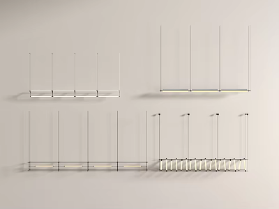 Modern chandelier long chandelier Mazar lamp 3d model