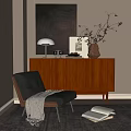 Middle Style Side Cabinet 3d model