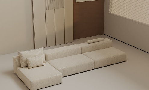 Three-seat sofa 3d model