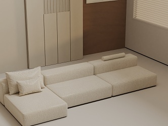 Three-seat sofa 3d model