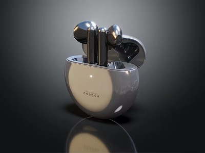 Modern Wireless Earbuds With Sleek Charging Case And Premium Sound Performance 3d model