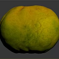 Fresh Round Yellow Greenish Textured Orange Fruit On Dark Background