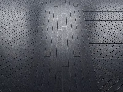 Dark Wood Flooring With Herringbone Pattern And Central Straight Planks Design 3d model