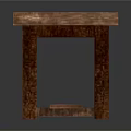 Rustic Wooden Bench With Natural Grain Simple Design For Home Furniture