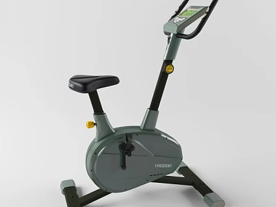 Indoor Stationary Bike For Home Gym With Black Seat Display Screen And Stable Frame 3d model
