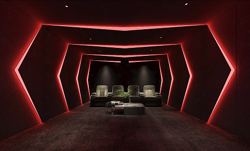 modern video room 3d model