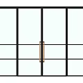Modern Sliding Doors With Glass Panels Metal Frames And Wooden Handles