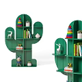 Children's Room Bookshelf Picture Book Rack Storage Rack Cactus Bookcase 3d model