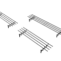Public Facility Metal Railings With Parallel Bars Designed For Outdoor Safety