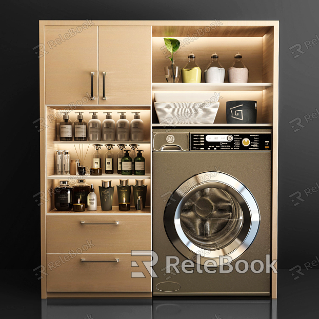 Modern Washing Machine Cabinet Washing Products Washing Machine Laundry Cabinet Balcony Cabinet model