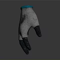 Fashionable Mesh Glove Design With Turquoise Cuff Black Fingers And Comfortable Fit