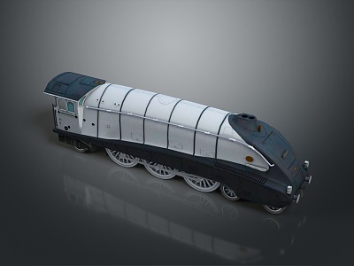 vintage train steam train carriage locomotive head steam carriage train modern vehicle 3d model