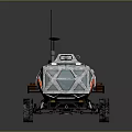Indian Mars Rover with Six Wheels and Antenna for Space Exploration Mission