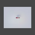 Futuristic Red Flying Car Design With Jet Propulsion And Hovering Exterior