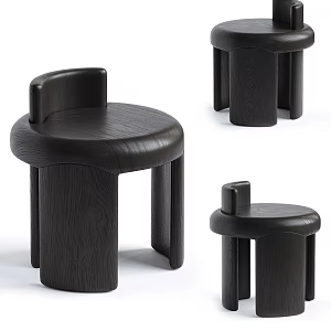 Italy MEZZO Dressing Stool Round Stool Low Stool Shoe Changing Stool Sofa Stool Children's Stool 3d model