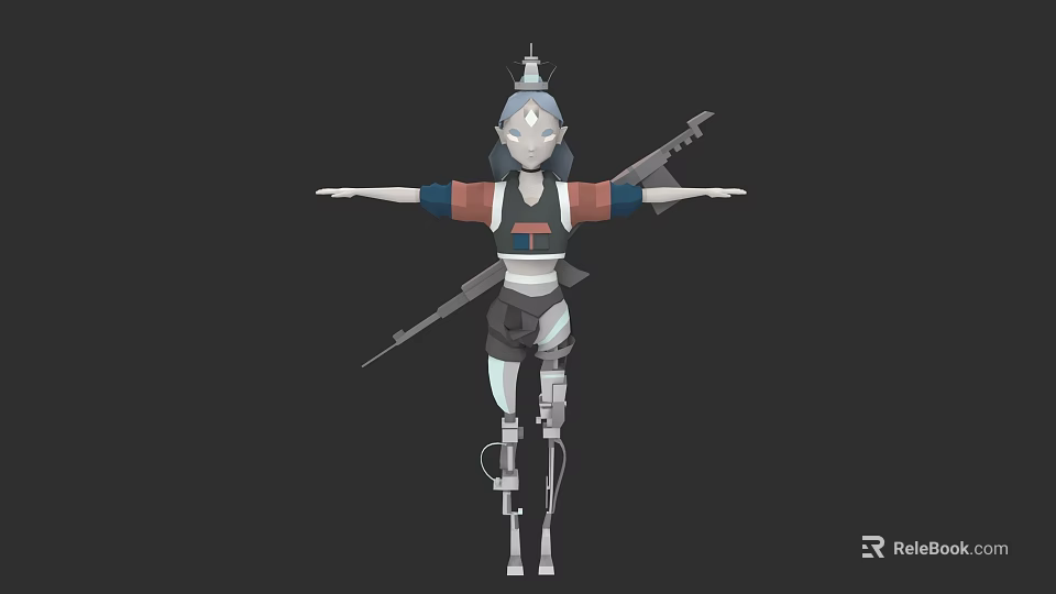 Modern Electric Toy Mecha Robot With Mechanical Armor And Weapon Design 3d model