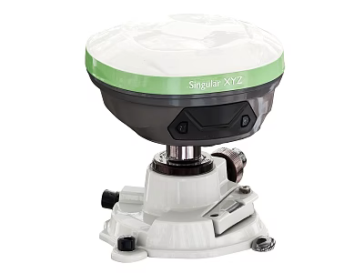 Singular X72 Industrial Equipment With Circular White Green Top And Stable Mounting Base 3d model