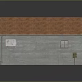 Small House Model With Gray Walls Red Tiled Roof Window Garage Door And Air Conditioner