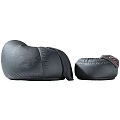 Black Leather Bean Bag Chairs Comfortable Casual Seating With Large And Small Sizes 3d model