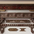 Traditional Intricate Carved Wooden Patterns On Various Decorative Panels And Frames