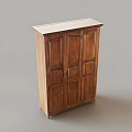 Traditional Wooden Wardrobe With Solid Wood Panel Doors And Classic Design