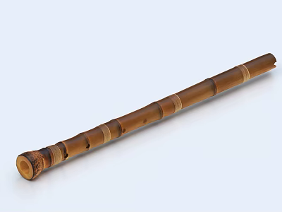 Handcrafted Traditional Bamboo Flute Musical Instrument With Natural Material And Smooth Finish 3d model