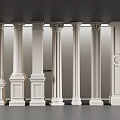 Classical Columns With Different Design Styles Ornate Capitals And Grooved Shafts