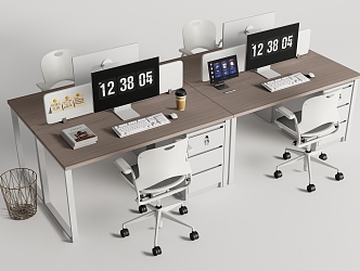 Modern Office Desk and Chair Office Desk and Chair Combination Staff Desk Computer Desk 3d model