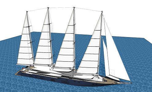 Modern Sailing 3d model