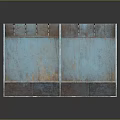 Vintage Blue And Rusty Storage Cabinets With Hooks And Shelves For Home