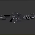 Futuristic Sci Fi Weapon With Advanced Scope Mechanical Design And Tactical Features