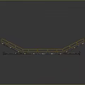 Industrial Metal Ramp Structure With Yellow Railings And Grid Platform Surface