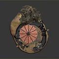 Shanzhai Gate Dwarf Mountain Gate Cartoon Mountain Gate Ancient Gate Mountain Gate 3d model