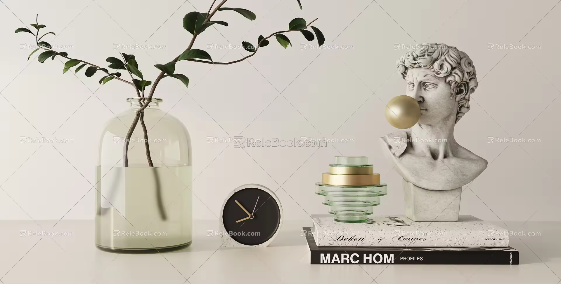 Modern ornaments combination 3d model