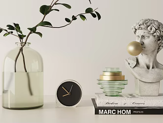 Modern ornaments combination 3d model