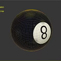 Stylish Modern Furniture Decorative Blue Number 8 Sphere Accessory Piece