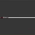 White Pen With Red And Blue Accents On Smooth Dark Surface With Reflection